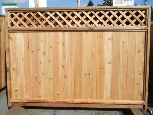 #1 6x8 Diagonal Lattice Cedar Fence Panel
