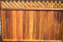 #1 6x8 Diagonal Lattice Cedar Fence Panel