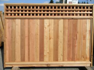 #1 6x8 Square Lattice Cedar Fence Panel