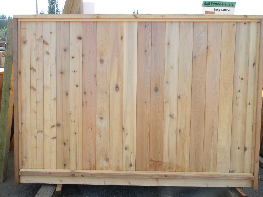 #1 6x8 Solid Cedar Fence Panel