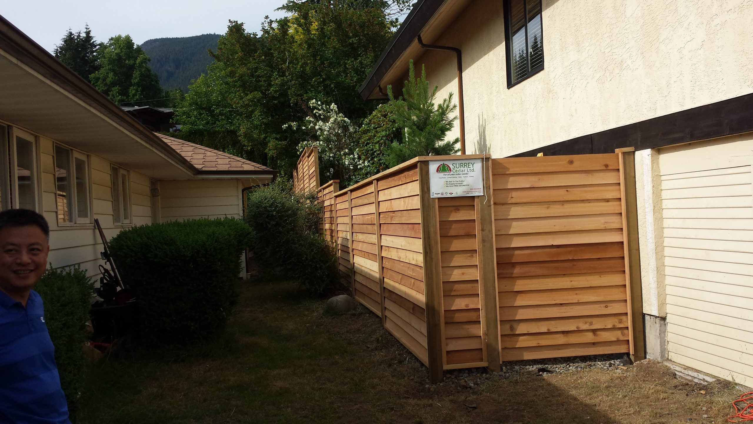 Custom Cedar Fence Installation