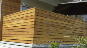 Custom Cedar Fence Panel - Horizontal Straight Line