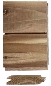 4-in Cedar Siding - 1/8-in Gap