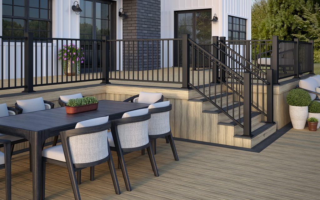 Voyage Composite Decking - Costa w/ Dark Slate Posts