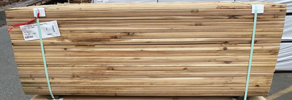 1x6 Red Ribbon Cedar Fence Pickets