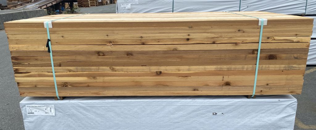 2x4 Black Ribbon Cedar Fence Rails